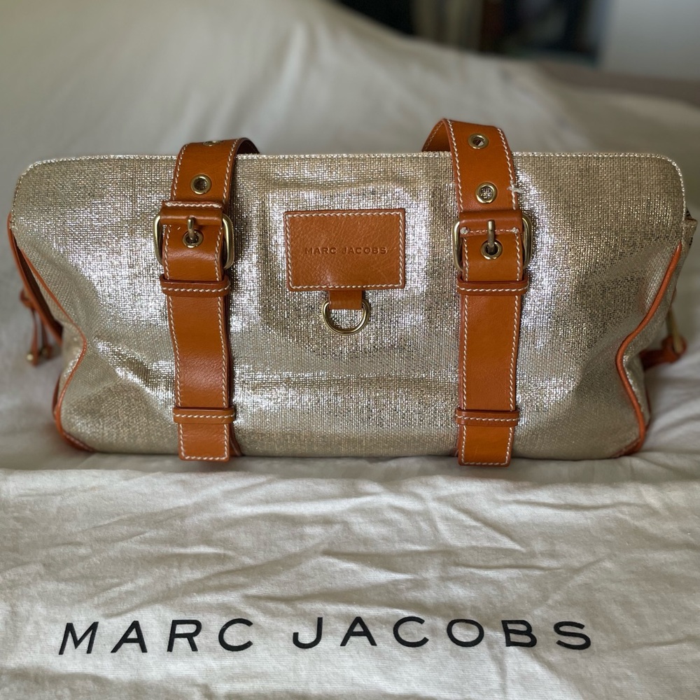 💫 AUTHENTIC Marc Jacobs Shoulder Bag / Weekender Tote - shimmery canvas. CUTEEE